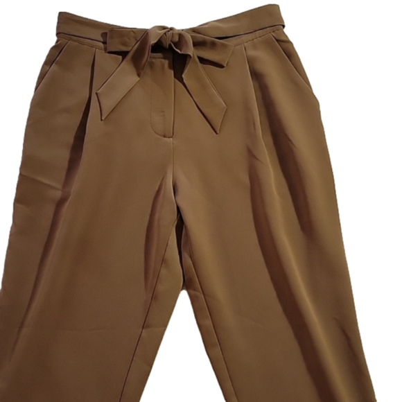 TAN COLOR HIGH WAISTED DRESS PANTS - Picture 1 of 14